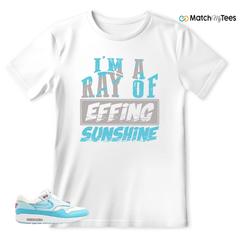 NIKE AIR MAX 1 PUERTO RICO BLUE GALE SNEAKER Matching Tees t-shirt