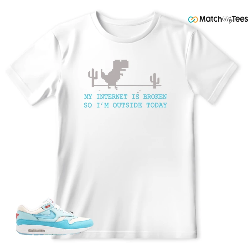 NIKE AIR MAX 1 PUERTO RICO BLUE GALE SNEAKER Matching Tees T-shirt for Men