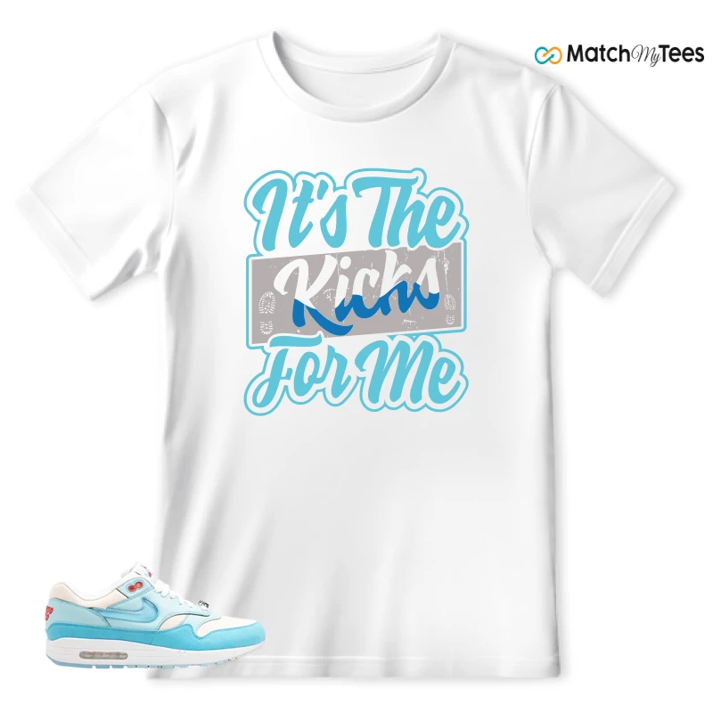 NIKE AIR MAX 1 PUERTO RICO BLUE GALE SNEAKER Matching Tees t-shirt