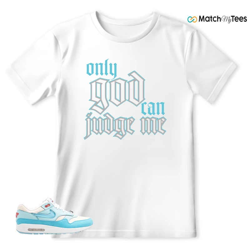 NIKE AIR MAX 1 PUERTO RICO BLUE GALE SNEAKER Matching Tees t-shirt