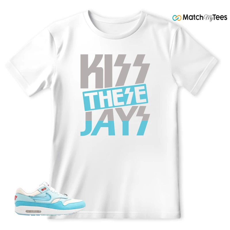 NIKE AIR MAX 1 PUERTO RICO BLUE GALE SNEAKER Matching Tees t-shirt