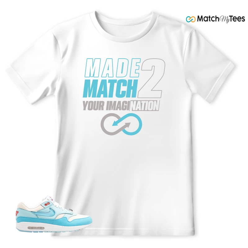 NIKE AIR MAX 1 PUERTO RICO BLUE GALE SNEAKER Matching Tees t-shirt