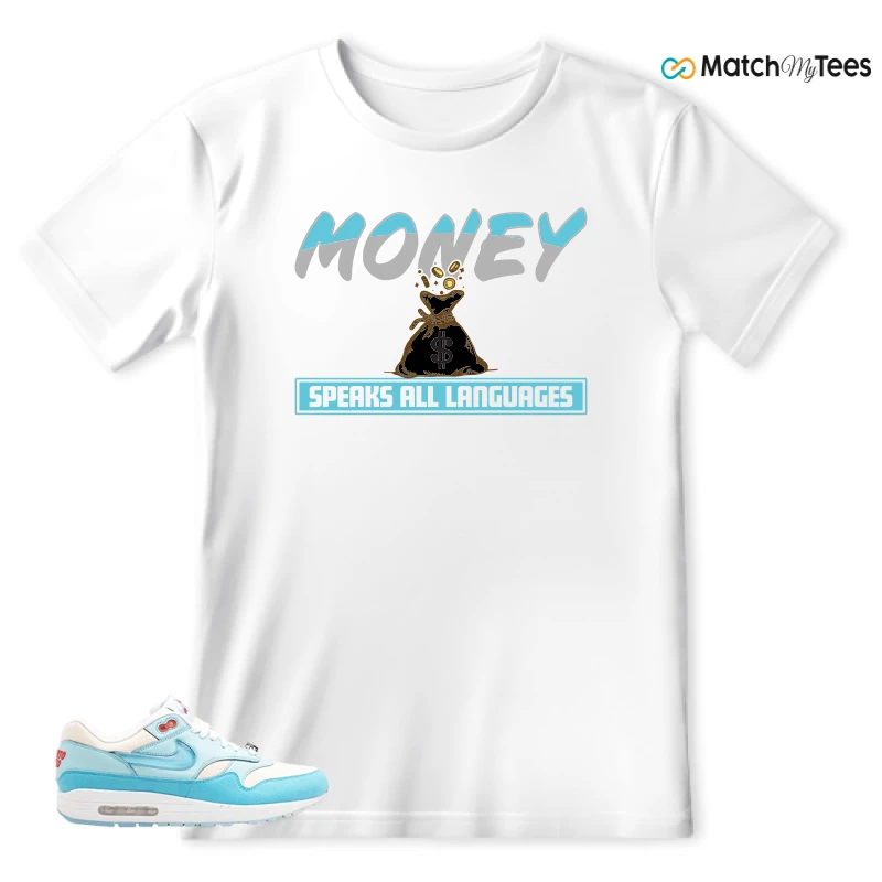 NIKE AIR MAX 1 PUERTO RICO BLUE GALE SNEAKER Matching Tees t-shirt