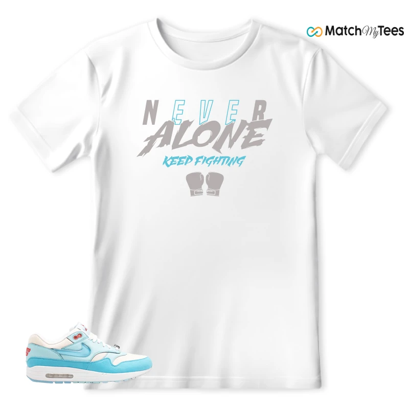 NIKE AIR MAX 1 PUERTO RICO BLUE GALE SNEAKER Matching Tees T-shirt for Men