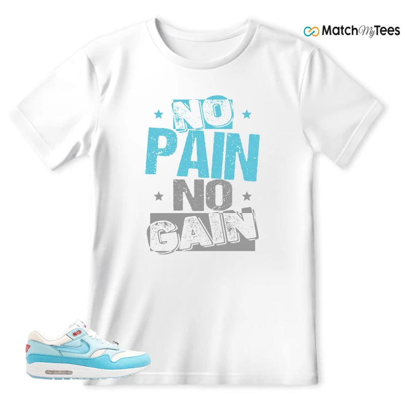 NIKE AIR MAX 1 PUERTO RICO BLUE GALE SNEAKER Matching Tees t-shirt