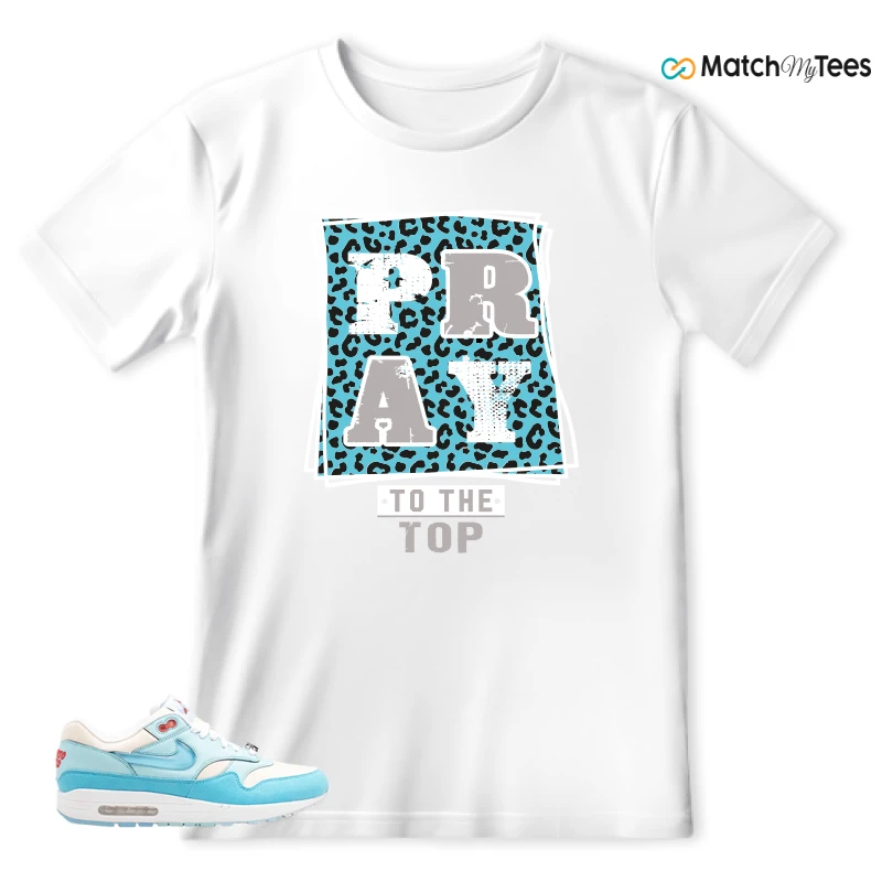NIKE AIR MAX 1 PUERTO RICO BLUE GALE SNEAKER Matching Tees t-shirt