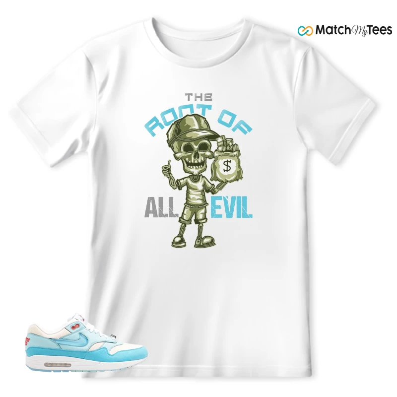 NIKE AIR MAX 1 PUERTO RICO BLUE GALE SNEAKER Matching Tees t-shirt