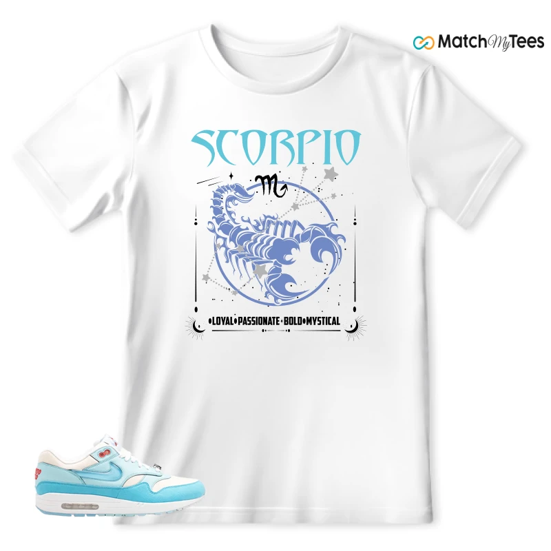 NIKE AIR MAX 1 PUERTO RICO BLUE GALE SNEAKER Matching Tees t-shirt