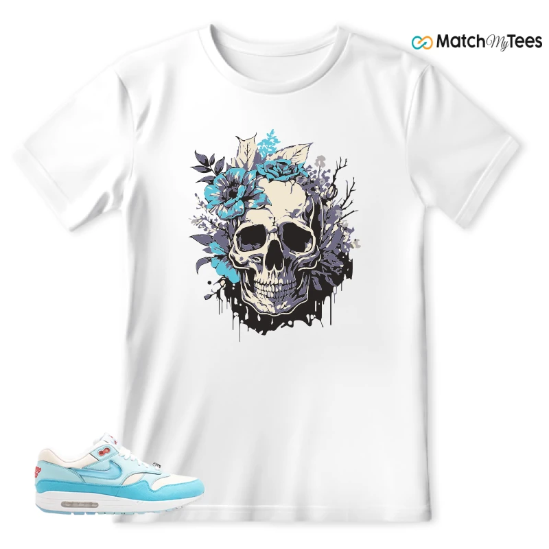 NIKE AIR MAX 1 PUERTO RICO BLUE GALE SNEAKER Matching Tees t-shirt