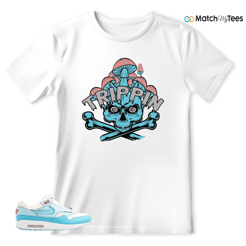NIKE AIR MAX 1 PUERTO RICO BLUE GALE SNEAKER Matching Tees t-shirt