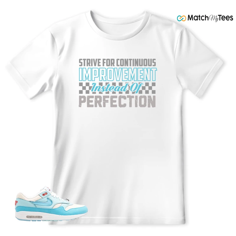 NIKE AIR MAX 1 PUERTO RICO BLUE GALE SNEAKER Matching Tees T-shirt for Men