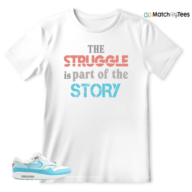 NIKE AIR MAX 1 PUERTO RICO BLUE GALE SNEAKER Matching Tees t-shirt
