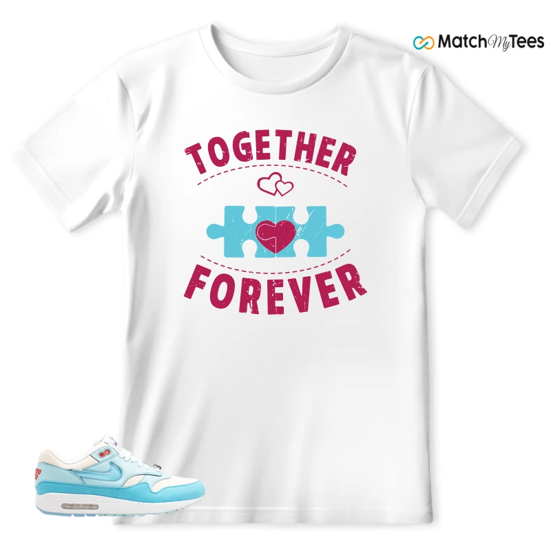 NIKE AIR MAX 1 PUERTO RICO BLUE GALE SNEAKER Matching Tees t-shirt