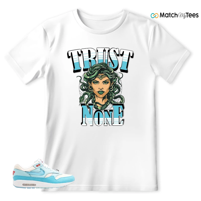 NIKE AIR MAX 1 PUERTO RICO BLUE GALE SNEAKER Matching Tees T-shirt for Men