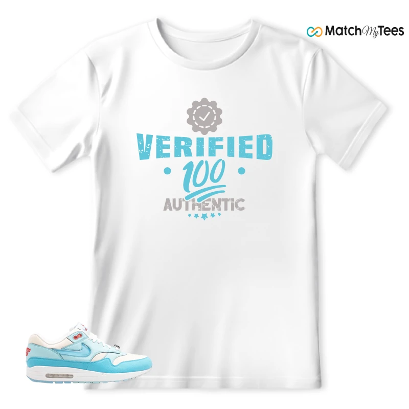 NIKE AIR MAX 1 PUERTO RICO BLUE GALE SNEAKER Matching Tees t-shirt