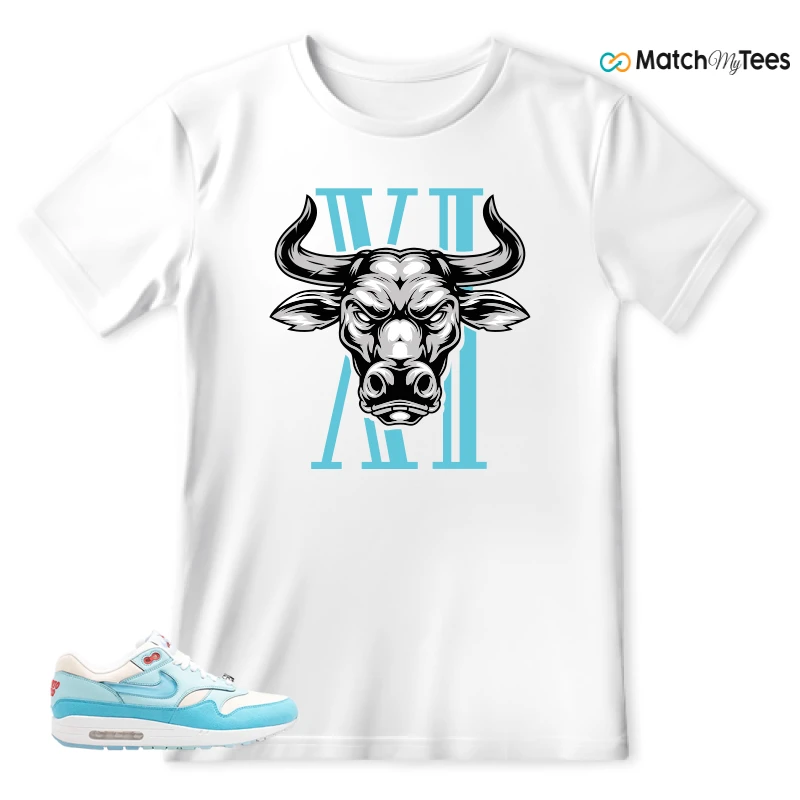 NIKE AIR MAX 1 PUERTO RICO BLUE GALE SNEAKER Matching Tees t-shirt