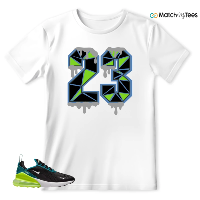 NIKE AIR MAX 270 BLACK BRIGHT SPRUCE BARELY VOLT (GS) SNEAKER Matching Tees t-shirt