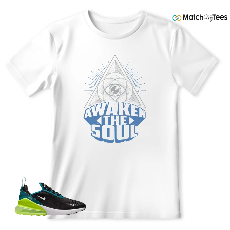 NIKE AIR MAX 270 BLACK BRIGHT SPRUCE BARELY VOLT (GS) SNEAKER Matching Tees t-shirt