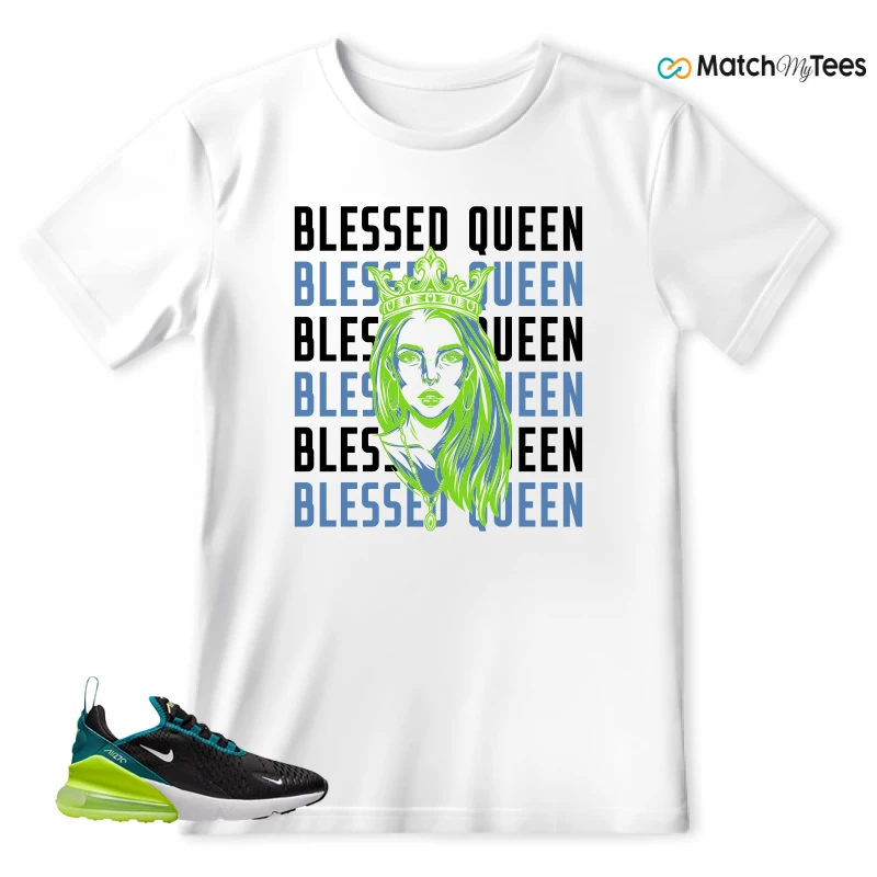 NIKE AIR MAX 270 BLACK BRIGHT SPRUCE BARELY VOLT (GS) SNEAKER Matching Tees t-shirt