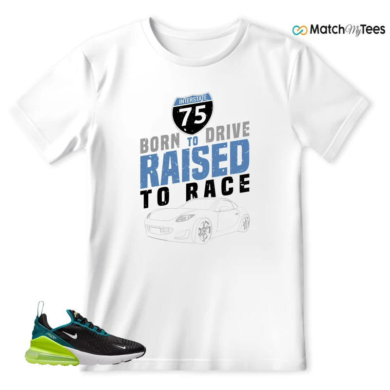 NIKE AIR MAX 270 BLACK BRIGHT SPRUCE BARELY VOLT (GS) SNEAKER Matching Tees t-shirt