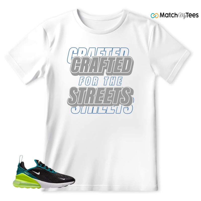 NIKE AIR MAX 270 BLACK BRIGHT SPRUCE BARELY VOLT (GS) SNEAKER Matching Tees t-shirt