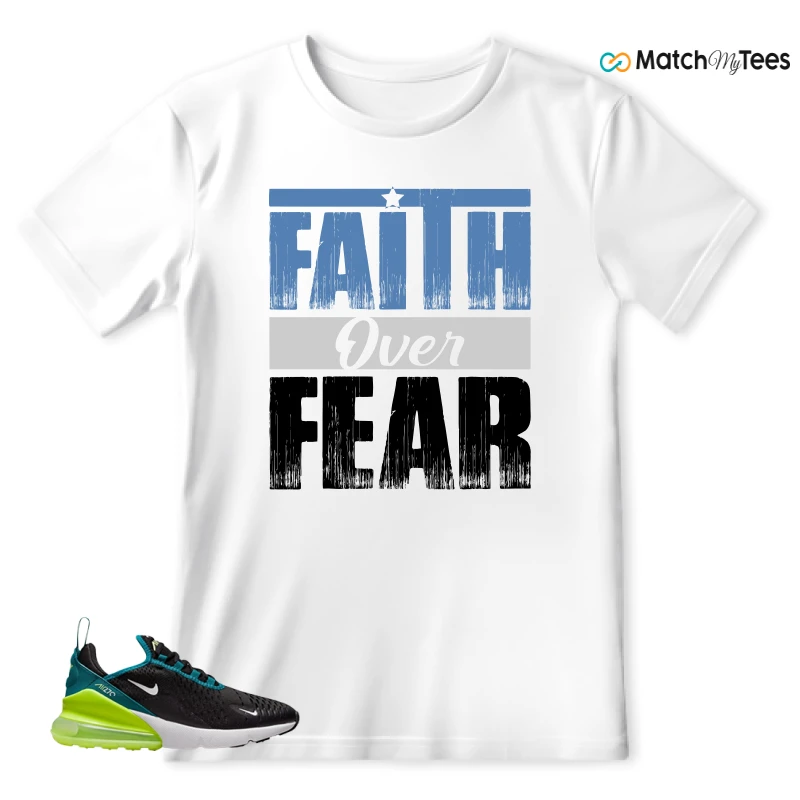 NIKE AIR MAX 270 BLACK BRIGHT SPRUCE BARELY VOLT (GS) SNEAKER Matching Tees t-shirt