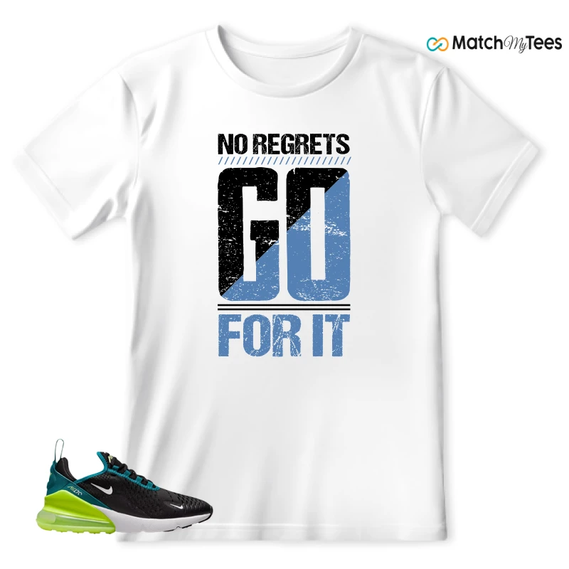 NIKE AIR MAX 270 BLACK BRIGHT SPRUCE BARELY VOLT (GS) SNEAKER Matching Tees t-shirt