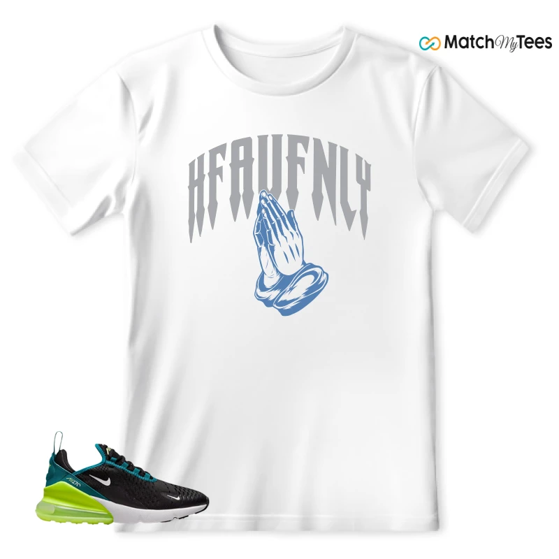 NIKE AIR MAX 270 BLACK BRIGHT SPRUCE BARELY VOLT (GS) SNEAKER Matching Tees t-shirt
