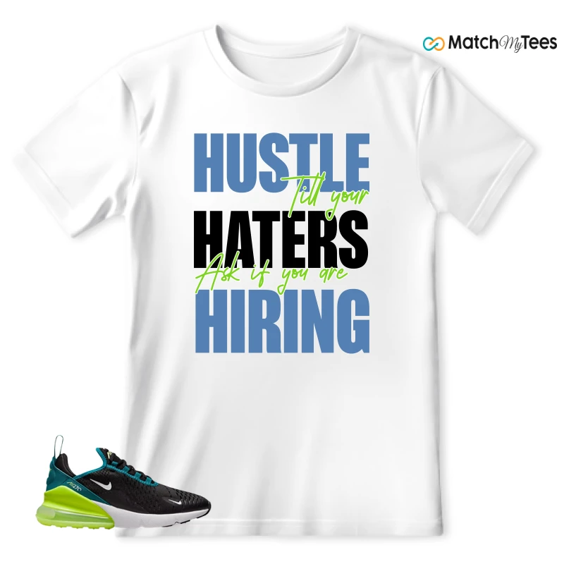 NIKE AIR MAX 270 BLACK BRIGHT SPRUCE BARELY VOLT (GS) SNEAKER Matching Tees t-shirt