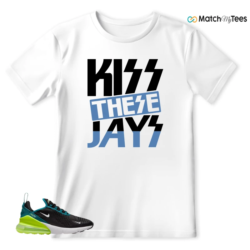 NIKE AIR MAX 270 BLACK BRIGHT SPRUCE BARELY VOLT (GS) SNEAKER Matching Tees t-shirt