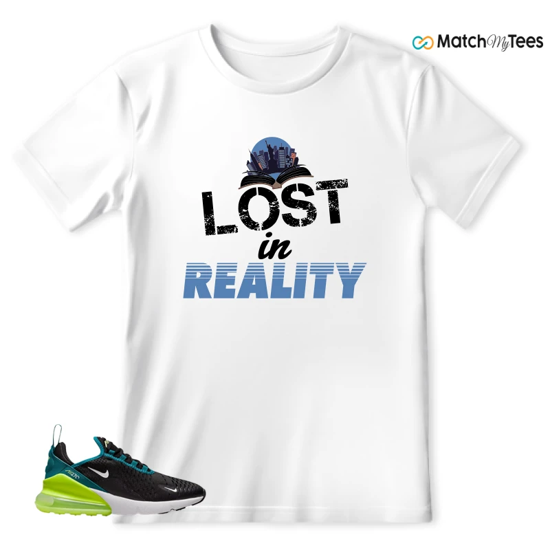 NIKE AIR MAX 270 BLACK BRIGHT SPRUCE BARELY VOLT (GS) SNEAKER Matching Tees t-shirt