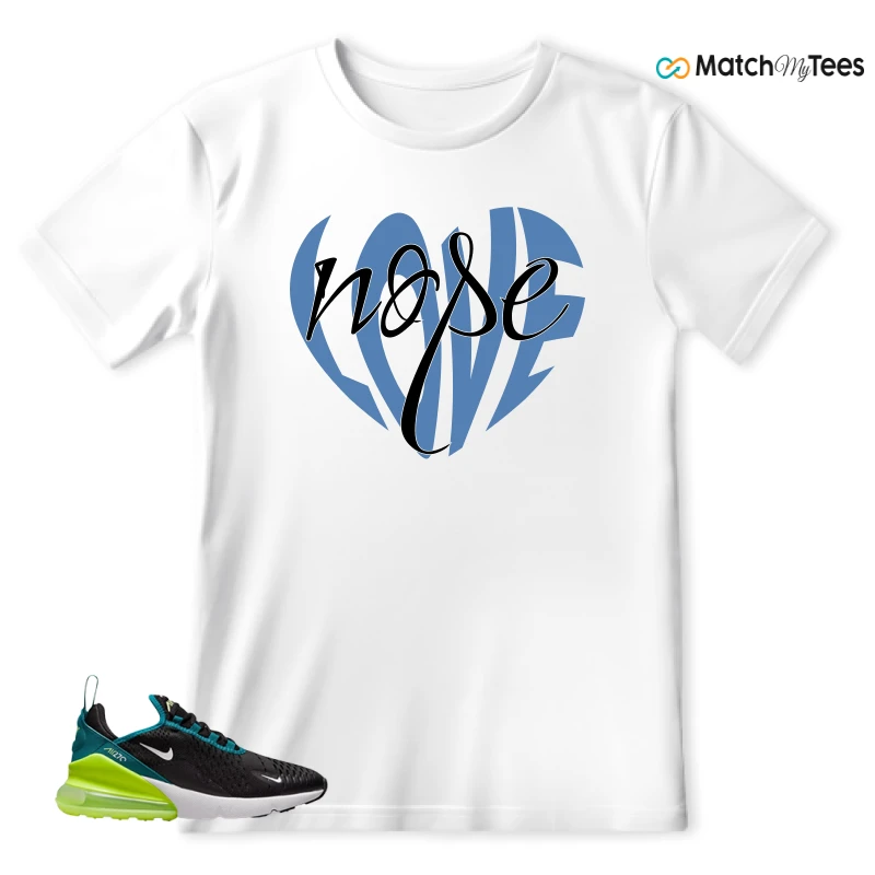 NIKE AIR MAX 270 BLACK BRIGHT SPRUCE BARELY VOLT (GS) SNEAKER Matching Tees t-shirt