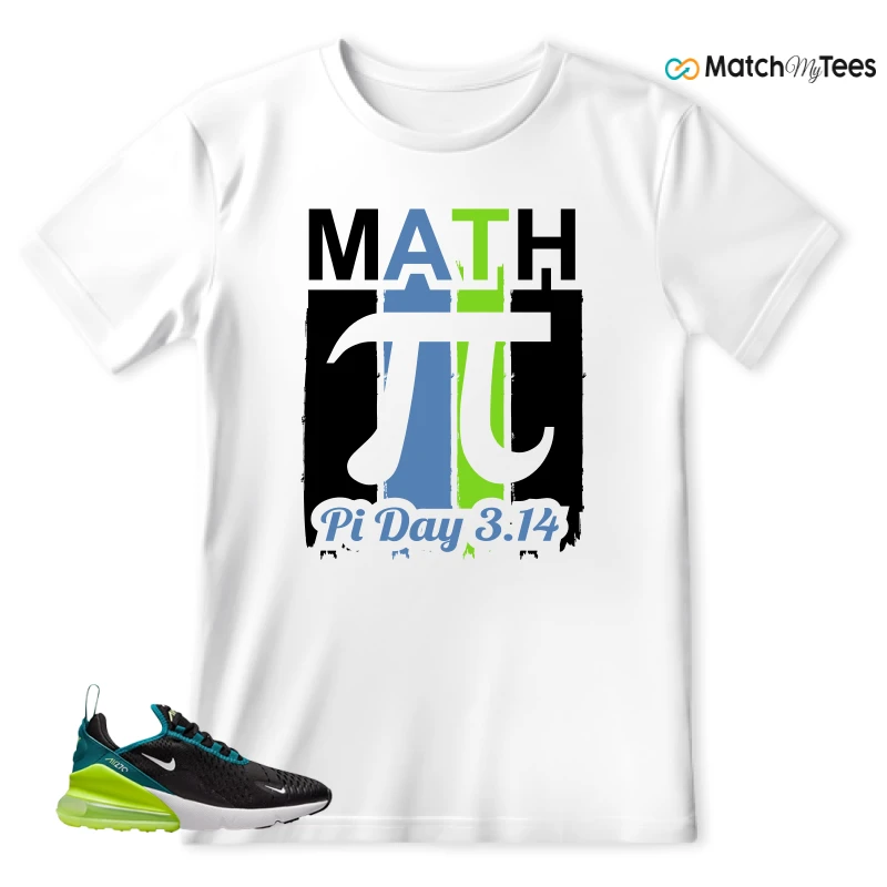 NIKE AIR MAX 270 BLACK BRIGHT SPRUCE BARELY VOLT (GS) SNEAKER Matching Tees t-shirt