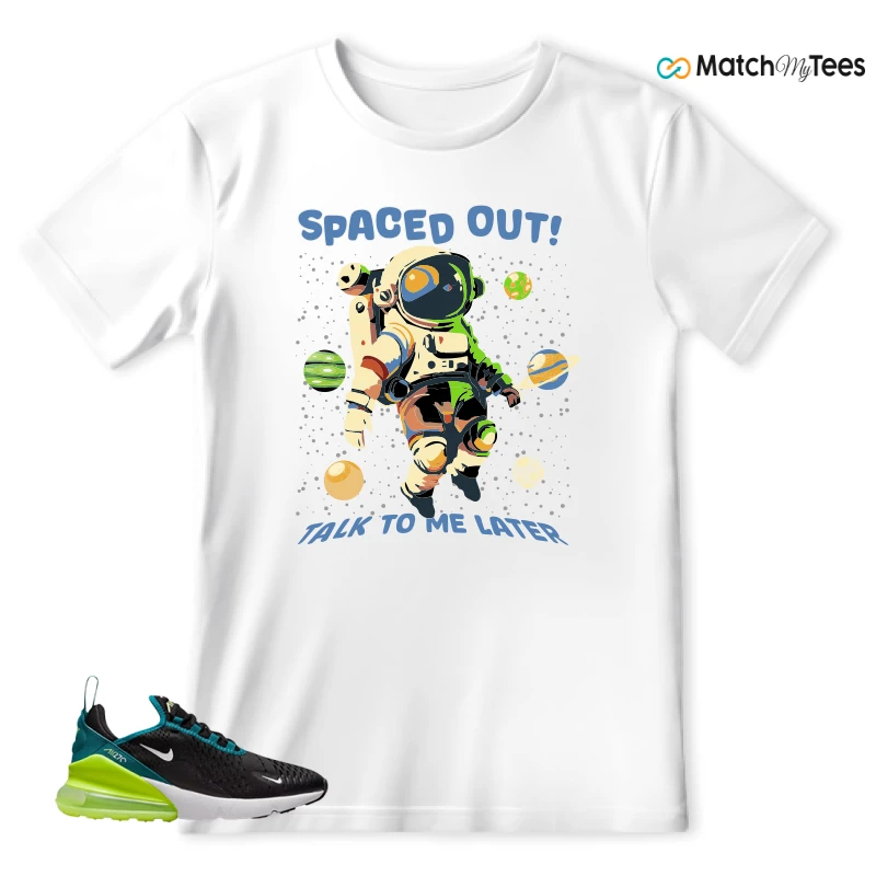 NIKE AIR MAX 270 BLACK BRIGHT SPRUCE BARELY VOLT (GS) SNEAKER Matching Tees t-shirt