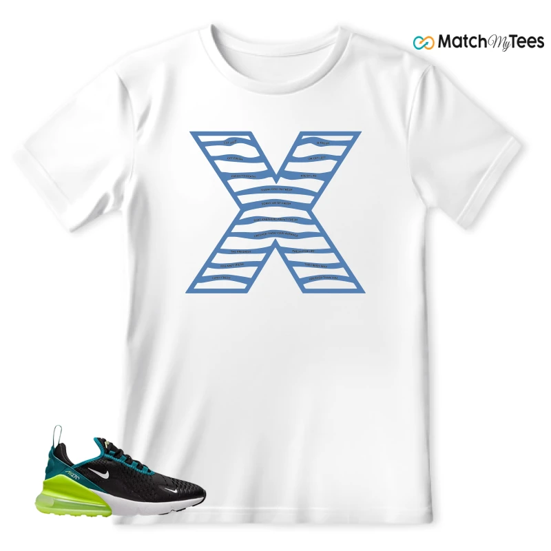 NIKE AIR MAX 270 BLACK BRIGHT SPRUCE BARELY VOLT (GS) SNEAKER Matching Tees t-shirt