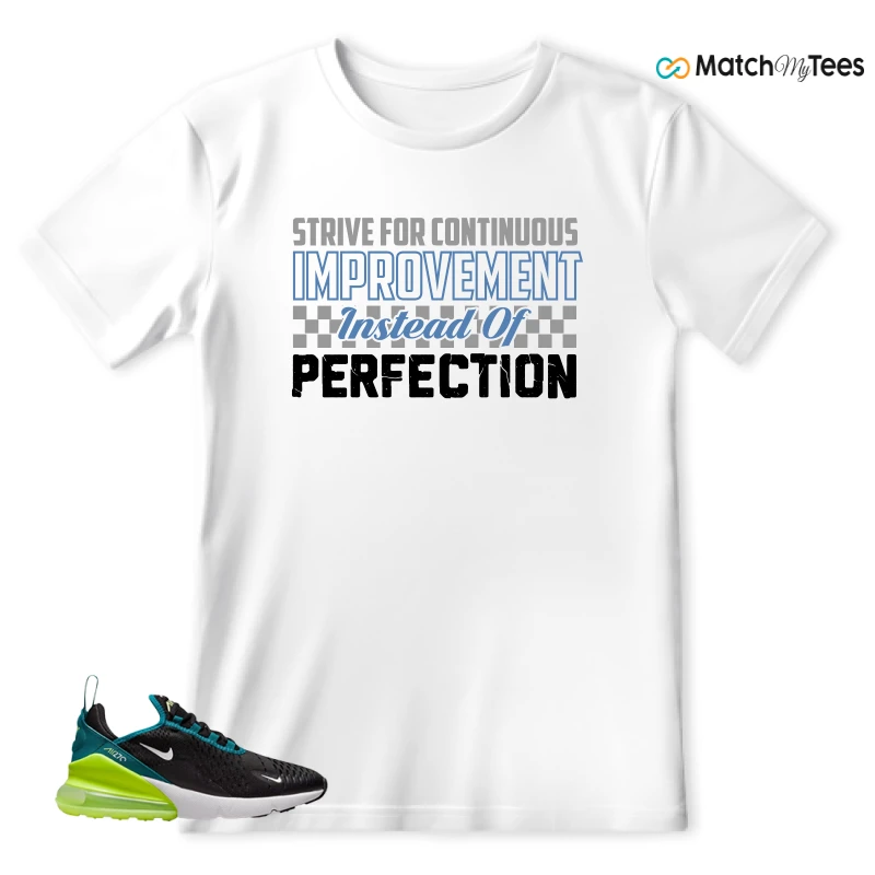 NIKE AIR MAX 270 BLACK BRIGHT SPRUCE BARELY VOLT (GS) SNEAKER Matching Tees T-shirt for Men