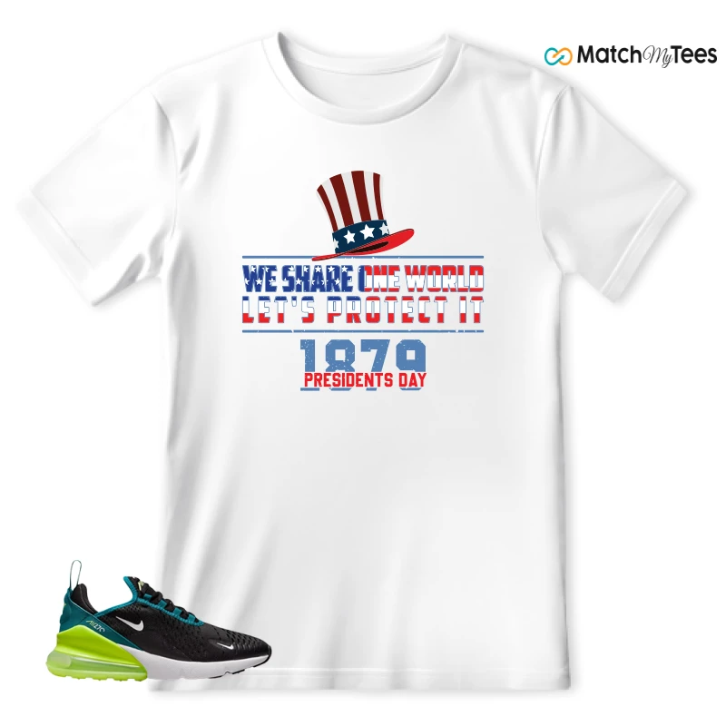 NIKE AIR MAX 270 BLACK BRIGHT SPRUCE BARELY VOLT (GS) SNEAKER Matching Tees t-shirt