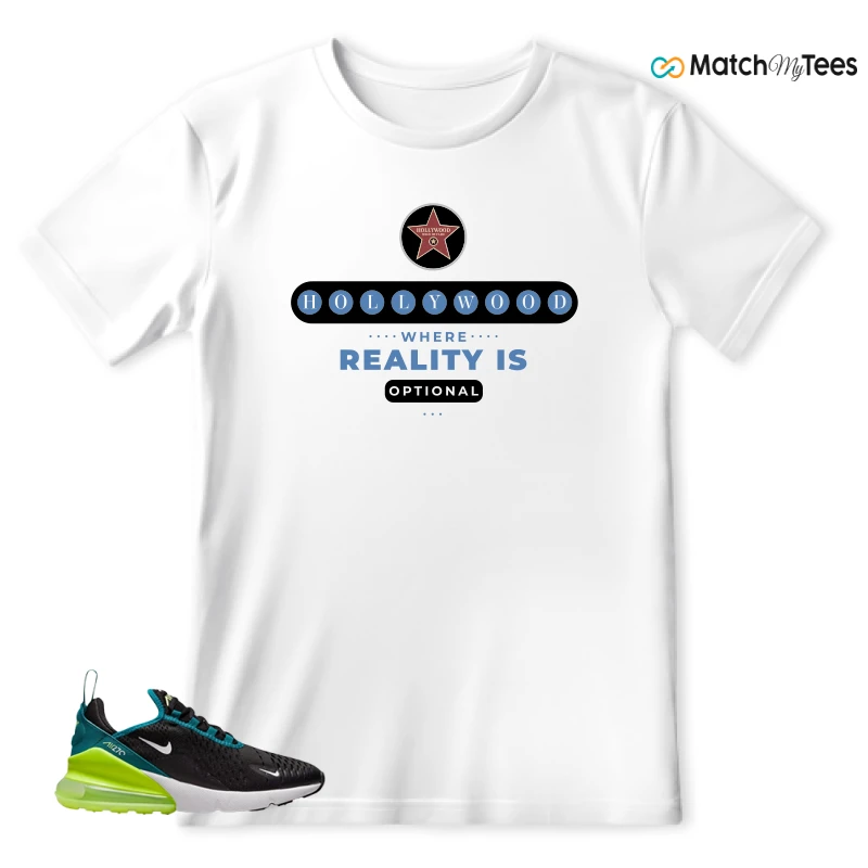 NIKE AIR MAX 270 BLACK BRIGHT SPRUCE BARELY VOLT (GS) SNEAKER Matching Tees t-shirt