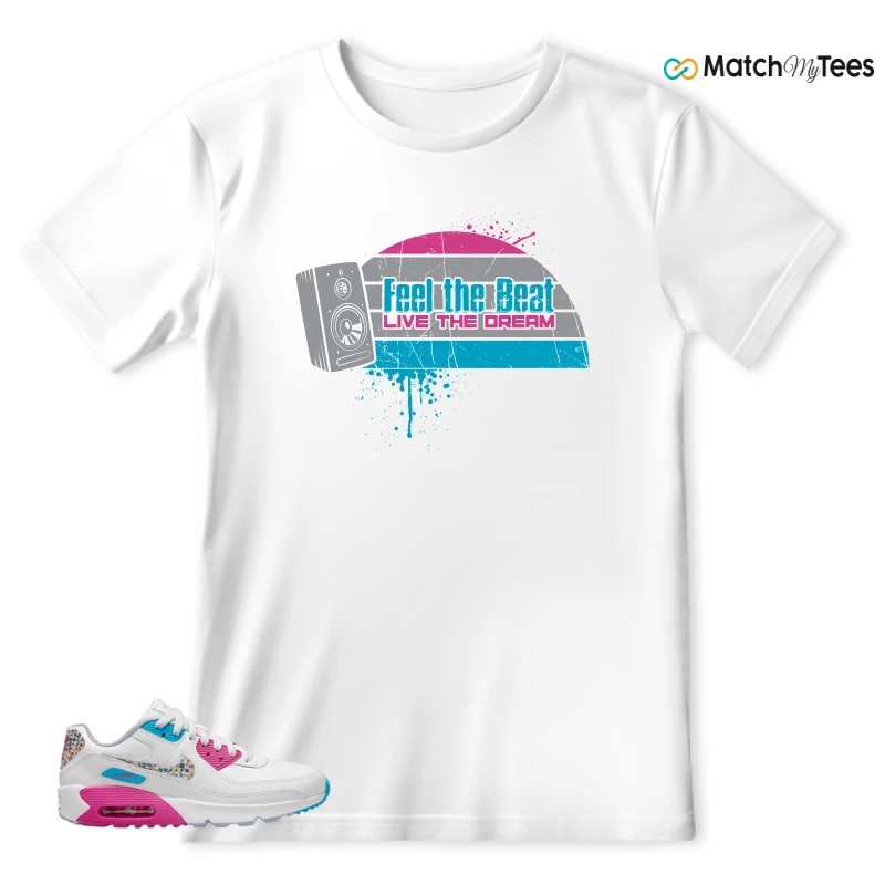 NIKE AIR MAX 90 LEATHER SE BRIGHT COLORS SNEAKER Matching Tees t-shirt