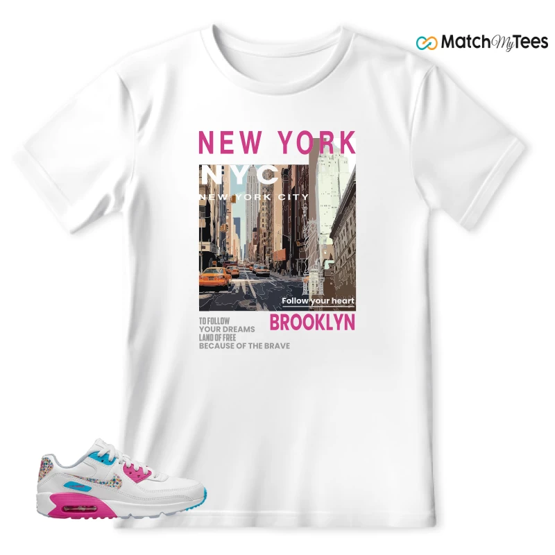NIKE AIR MAX 90 LEATHER SE BRIGHT COLORS SNEAKER Matching Tees T-shirt for Men
