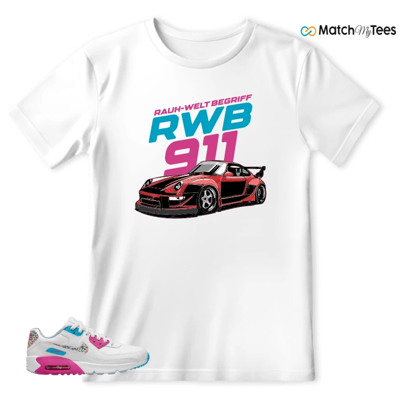 NIKE AIR MAX 90 LEATHER SE BRIGHT COLORS SNEAKER Matching Tees t-shirt