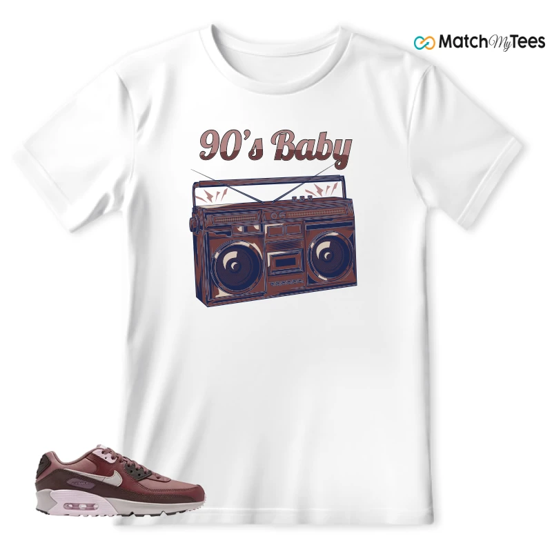 NIKE AIR MAX 90 LEATHER SMOKEY MAUVE EARTH SNEAKER Matching Tees t-shirt