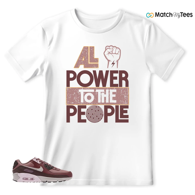 NIKE AIR MAX 90 LEATHER SMOKEY MAUVE EARTH SNEAKER Matching Tees t-shirt
