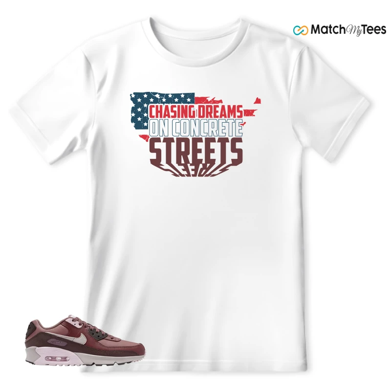 NIKE AIR MAX 90 LEATHER SMOKEY MAUVE EARTH SNEAKER Matching Tees t-shirt