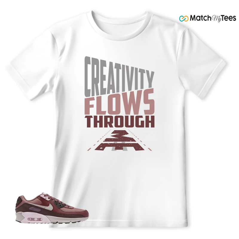 NIKE AIR MAX 90 LEATHER SMOKEY MAUVE EARTH SNEAKER Matching Tees T-shirt for Men