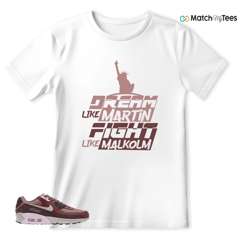 NIKE AIR MAX 90 LEATHER SMOKEY MAUVE EARTH SNEAKER Matching Tees t-shirt