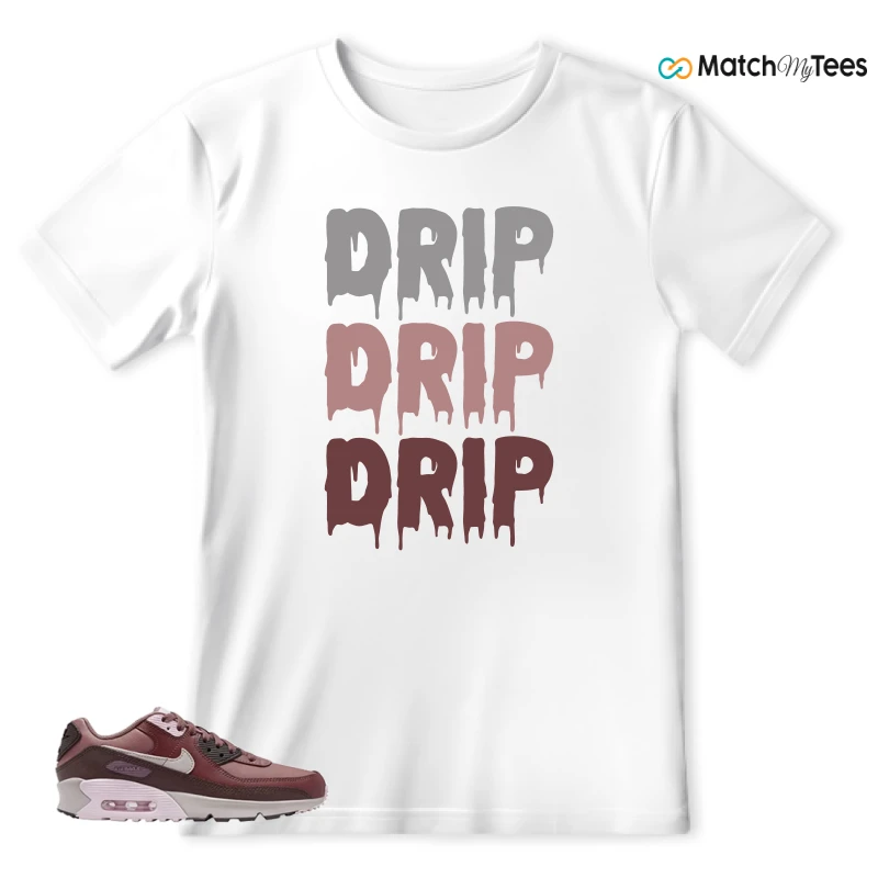 NIKE AIR MAX 90 LEATHER SMOKEY MAUVE EARTH SNEAKER Matching Tees T-shirt for Men