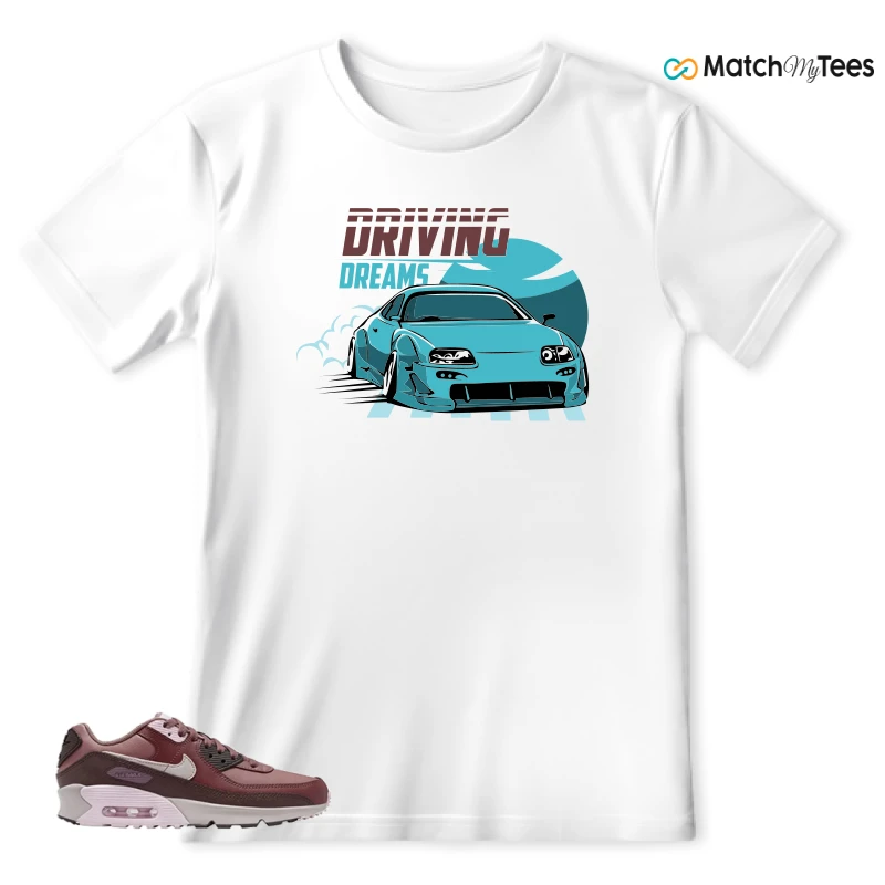 NIKE AIR MAX 90 LEATHER SMOKEY MAUVE EARTH SNEAKER Matching Tees t-shirt