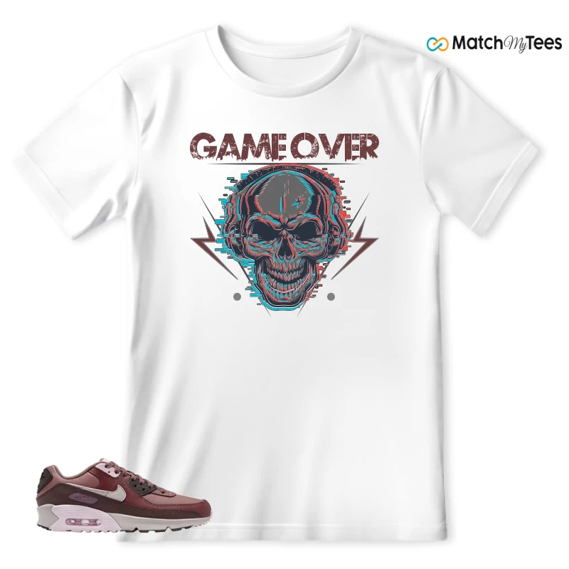 NIKE AIR MAX 90 LEATHER SMOKEY MAUVE EARTH SNEAKER Matching Tees T-shirt for Men