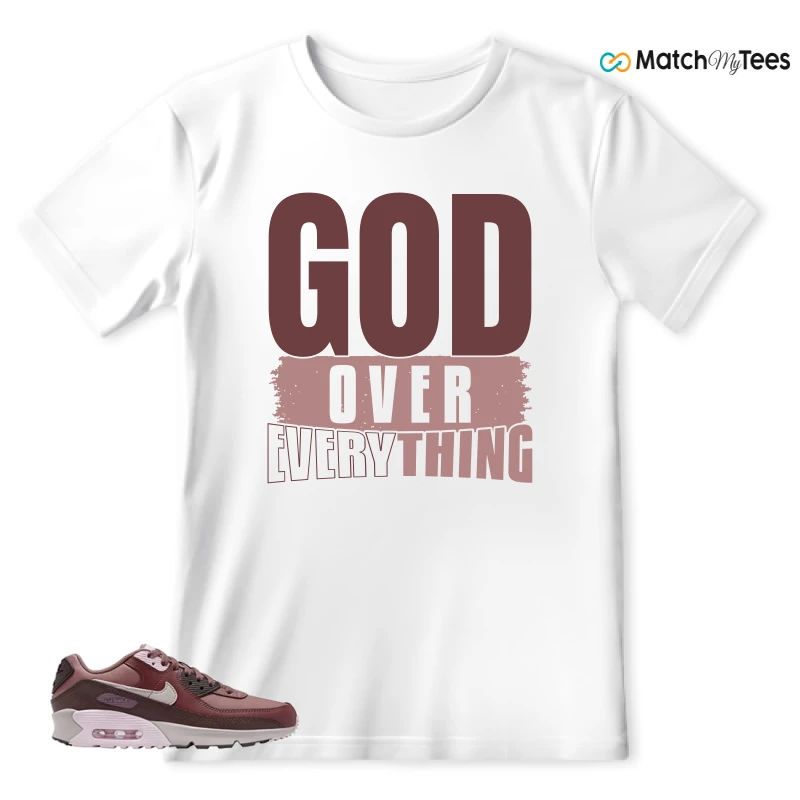 NIKE AIR MAX 90 LEATHER SMOKEY MAUVE EARTH SNEAKER Matching Tees t-shirt